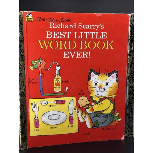 Richard Scarry’s Best Little Word Book Ever Golden Vtg Busiest Fire Fighters - Picture 3 of 16